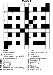 Quick Crossword puzzle